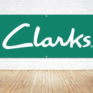 CLARKS Shoe Brand Exposure Generic 5ft. Vinyl Banner Retail Sign Boutique Store